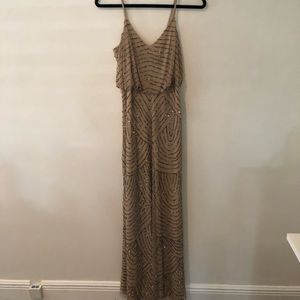 Adrianna Papell Embellished Blouson Gown